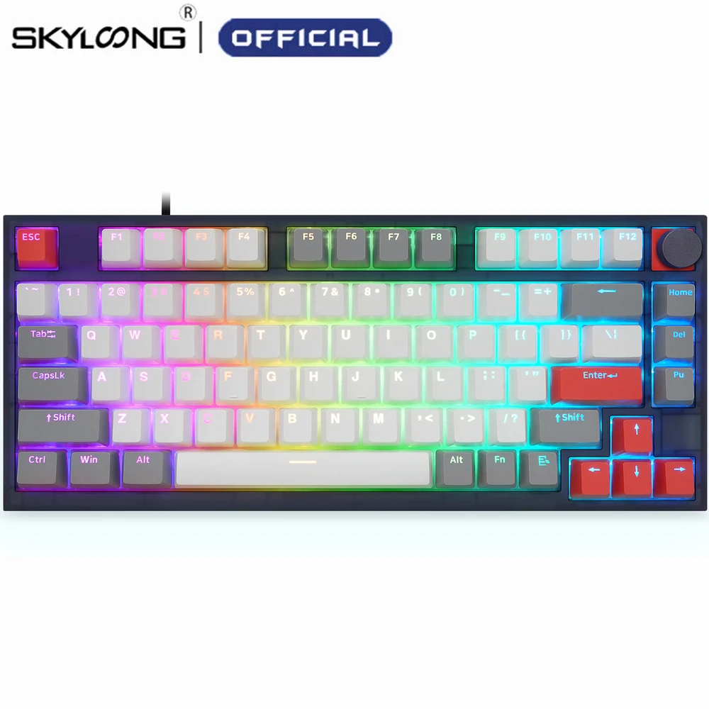 Механическая клавиатура SKYLOONG GK75, 80 клавиш, 75% оптическая, популярная, заменяемая, RGB PBT, многофункциональная игровая клавиатура с ручкой, ПК, WIN, MAC
Механическая клавиатура SKYLOONG GK75, 80 клавиш, 75% оптическая, популярная, заменяемая, RGB PBT, многофункциональная игровая клавиатура с ручкой, ПК, WIN, MAC