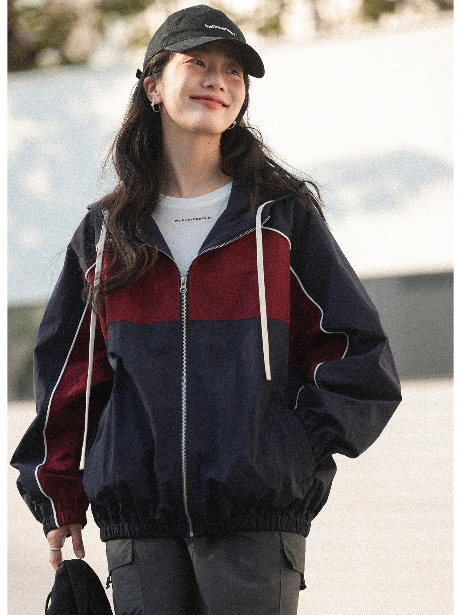 Women's Loose Fit Zipper Jacket Spring 2026 New Design Color Block Versatile Casual Style Long Sleeve Collarless Top
Women's Loose Fit Zipper Jacket Spring 2026 New Design Color Block Versatile Casual Style Long Sleeve Collarless Top