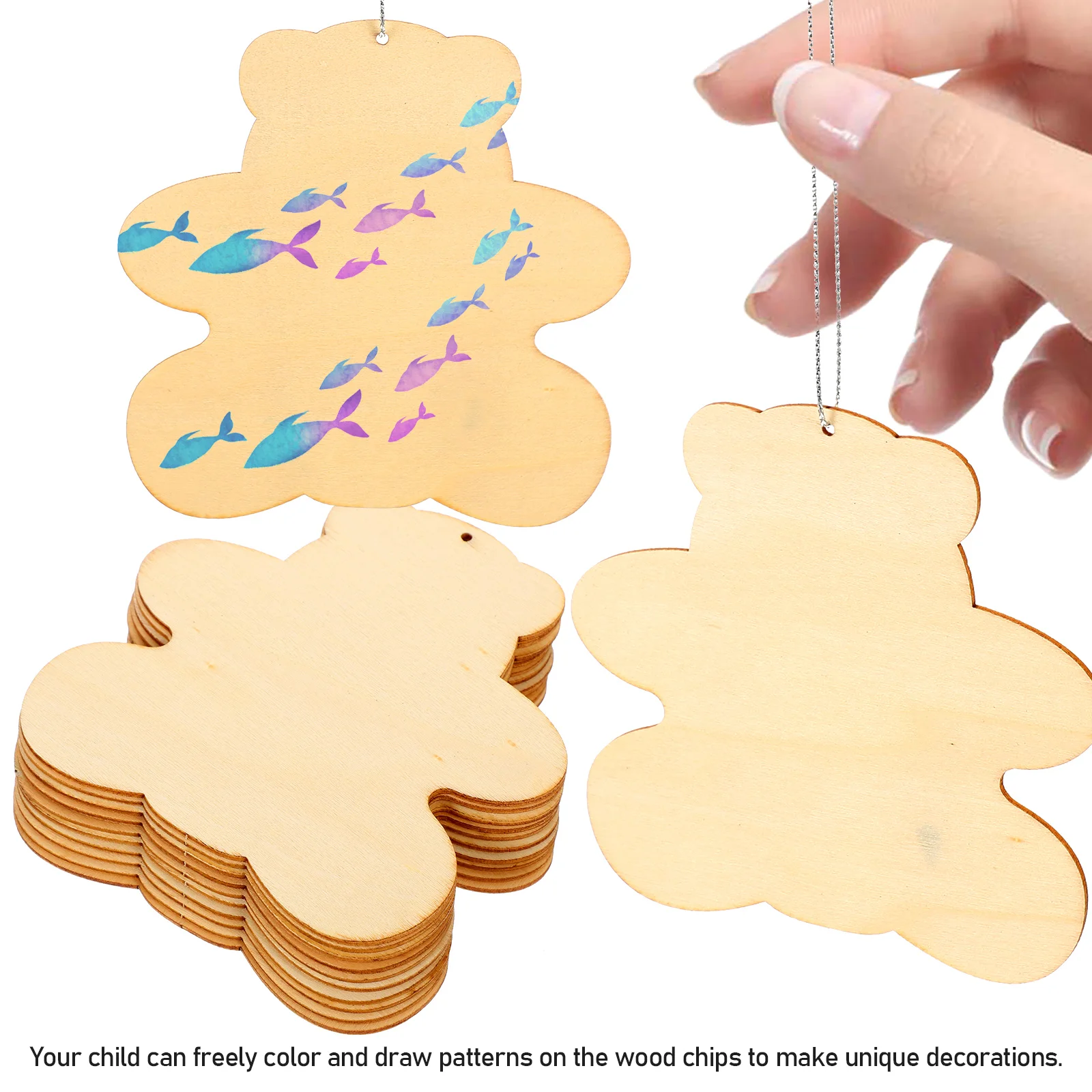 50pcs Wooden Graffiti Chips Bear Shaped Diy Slices Kids Craft Pendant Hand-Painted Unfinished Natural Wood Decorative Diy Chips
50pcs Wooden Graffiti Chips Bear Shaped Diy Slices Kids Craft Pendant Hand-Painted Unfinished Natural Wood Decorative Diy Chips