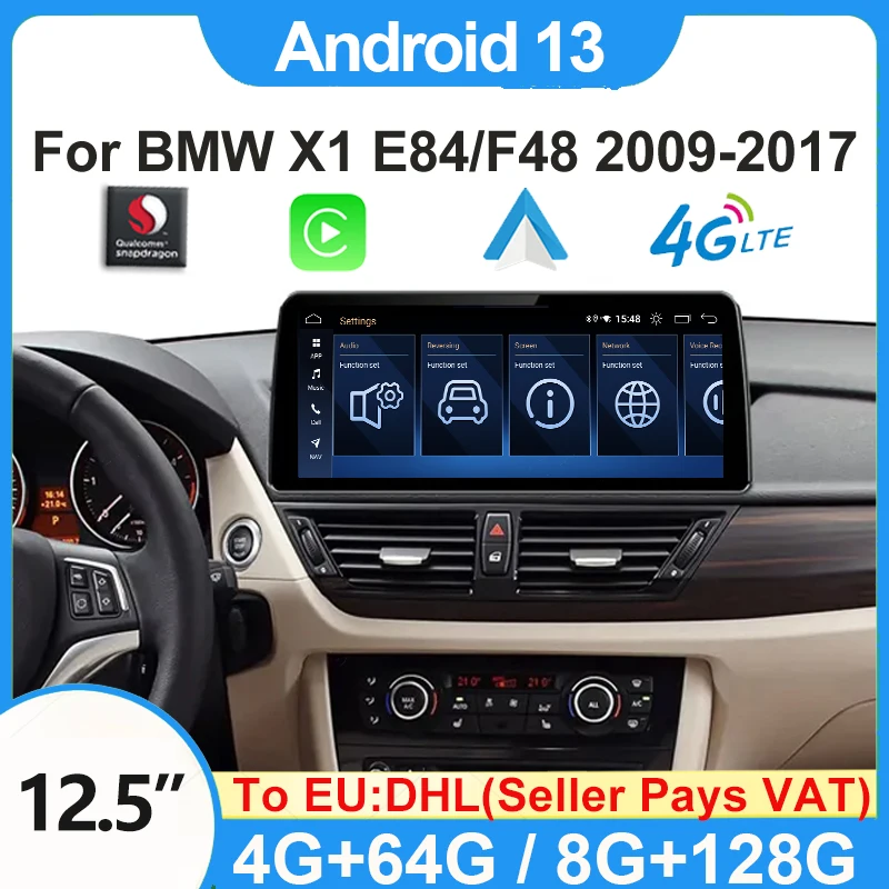 Snapdragon 665 Android 13 Multimedia GPS Navigation Wireless Carplay Player For BMW X1 E84 F48 Car Radio Head Unit 2009 - 2017
Snapdragon 665 Android 13 Multimedia GPS Navigation Wireless Carplay Player For BMW X1 E84 F48 Car Radio Head Unit 2009 - 2017