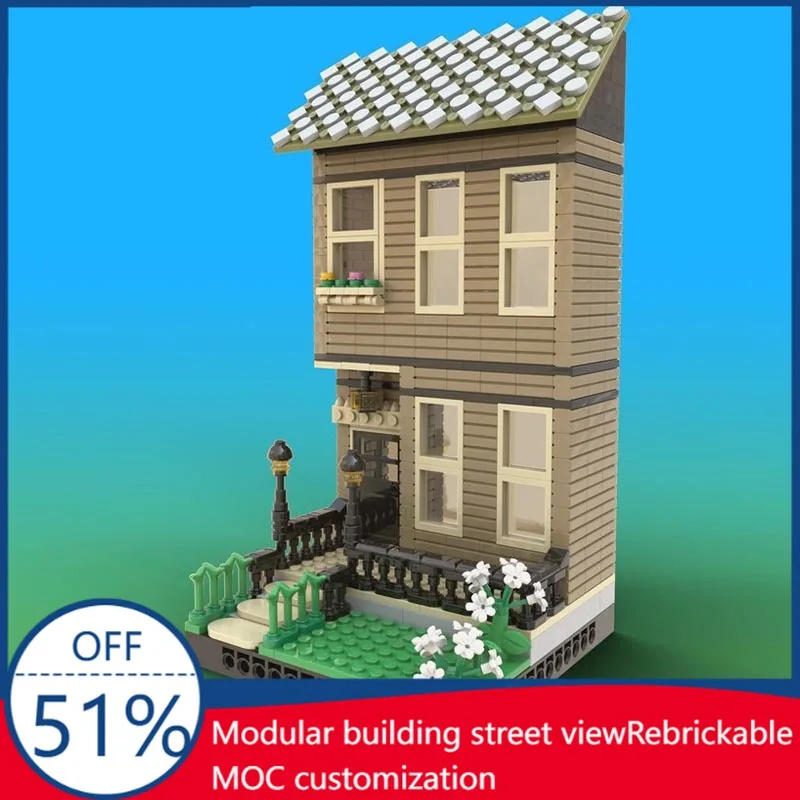513PCS MOC Suburban Modular Home 2 City Street View House Model Custom Building Blocks DIY Educational Assembly Toy For Display
513PCS MOC Suburban Modular Home 2 City Street View House Model Custom Building Blocks DIY Educational Assembly Toy For Display