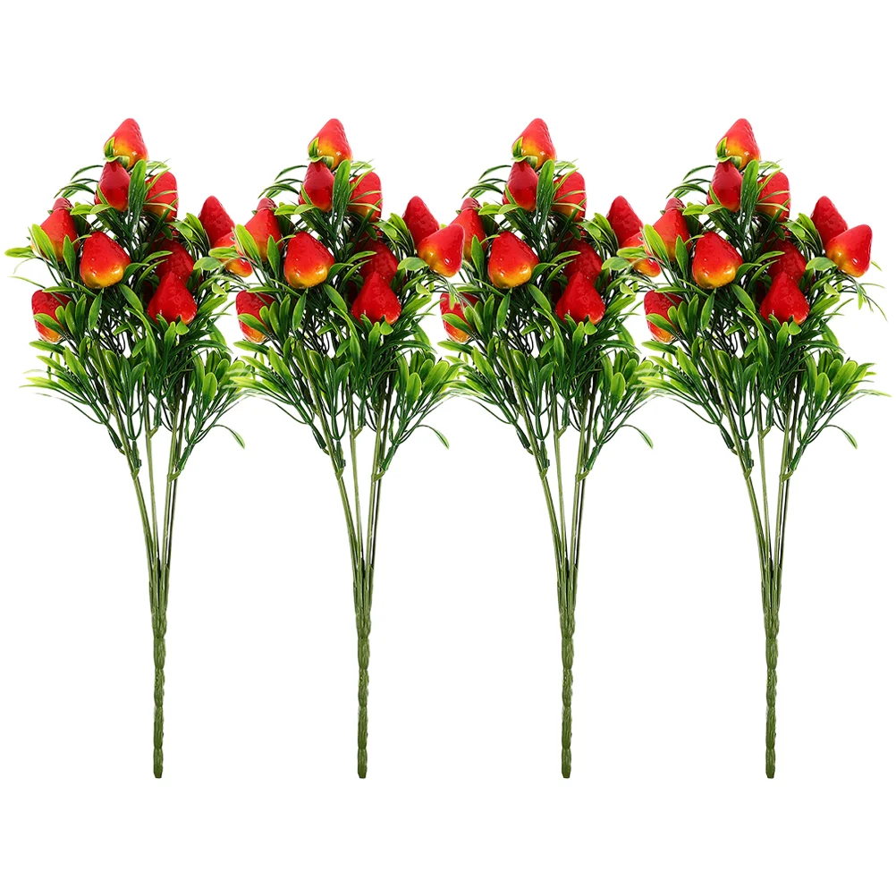 4 Pcs Simulation Strawberry Bouquet Flower Fake Vines Strawberries Home Desk Fruit Plant
4 Pcs Simulation Strawberry Bouquet Flower Fake Vines Strawberries Home Desk Fruit Plant