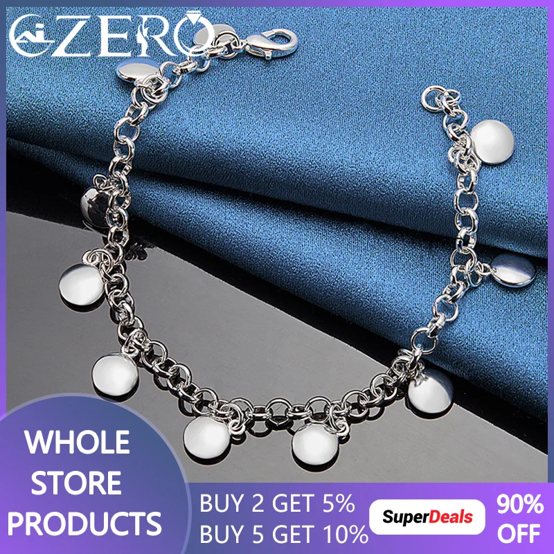 ALIZERO 925 Sterling Silver Round Beans Chain Bracelet For Women Wedding Engagement Party Girl Cute Fashion Jewelry Gift
ALIZERO 925 Sterling Silver Round Beans Chain Bracelet For Women Wedding Engagement Party Girl Cute Fashion Jewelry Gift