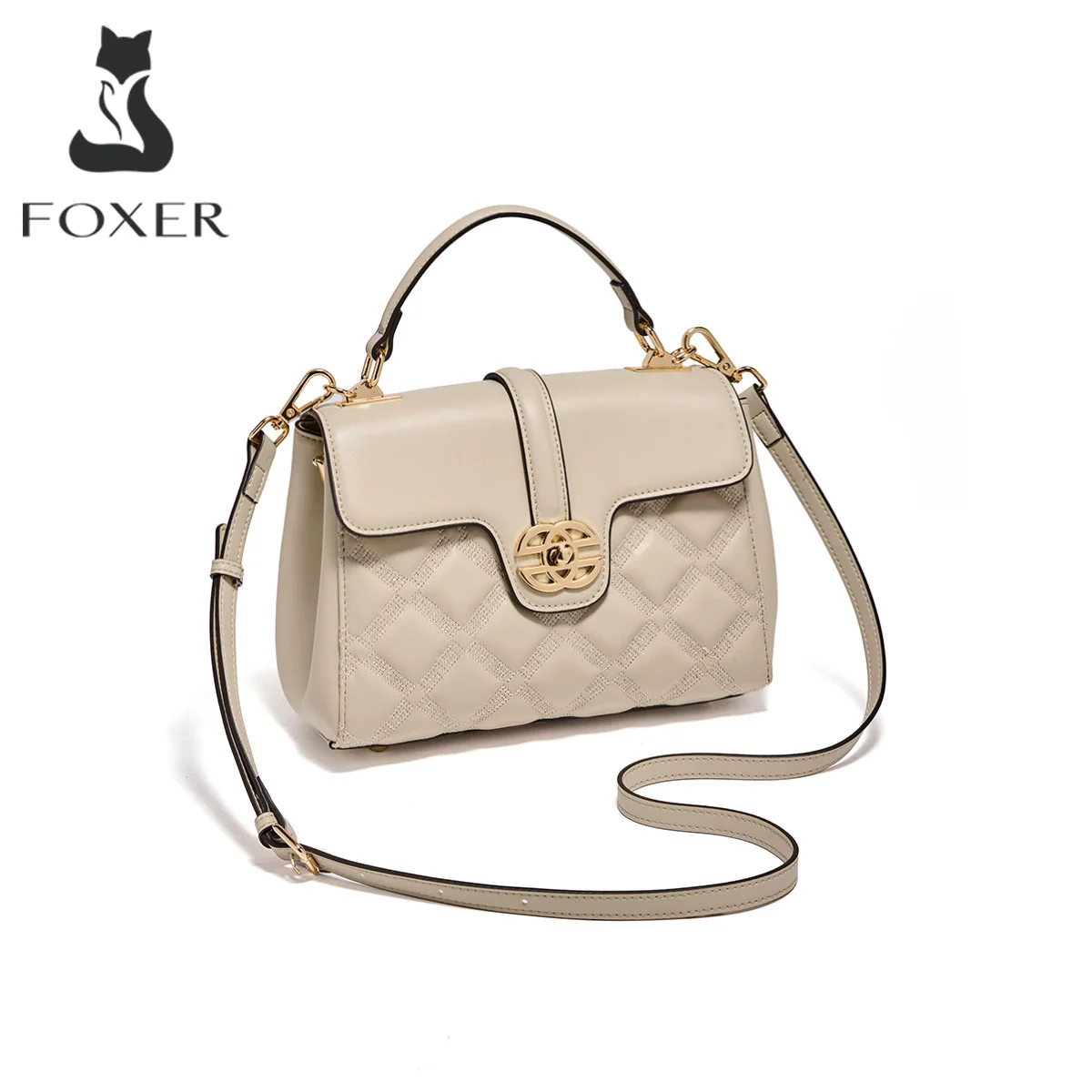 FOXER Luxury Leather Women's Handbag Genuine Leather Classic Simple Female Shoulder & Crossbody Satchel Bag for Daily Use
FOXER Luxury Leather Women's Handbag Genuine Leather Classic Simple Female Shoulder & Crossbody Satchel Bag for Daily Use