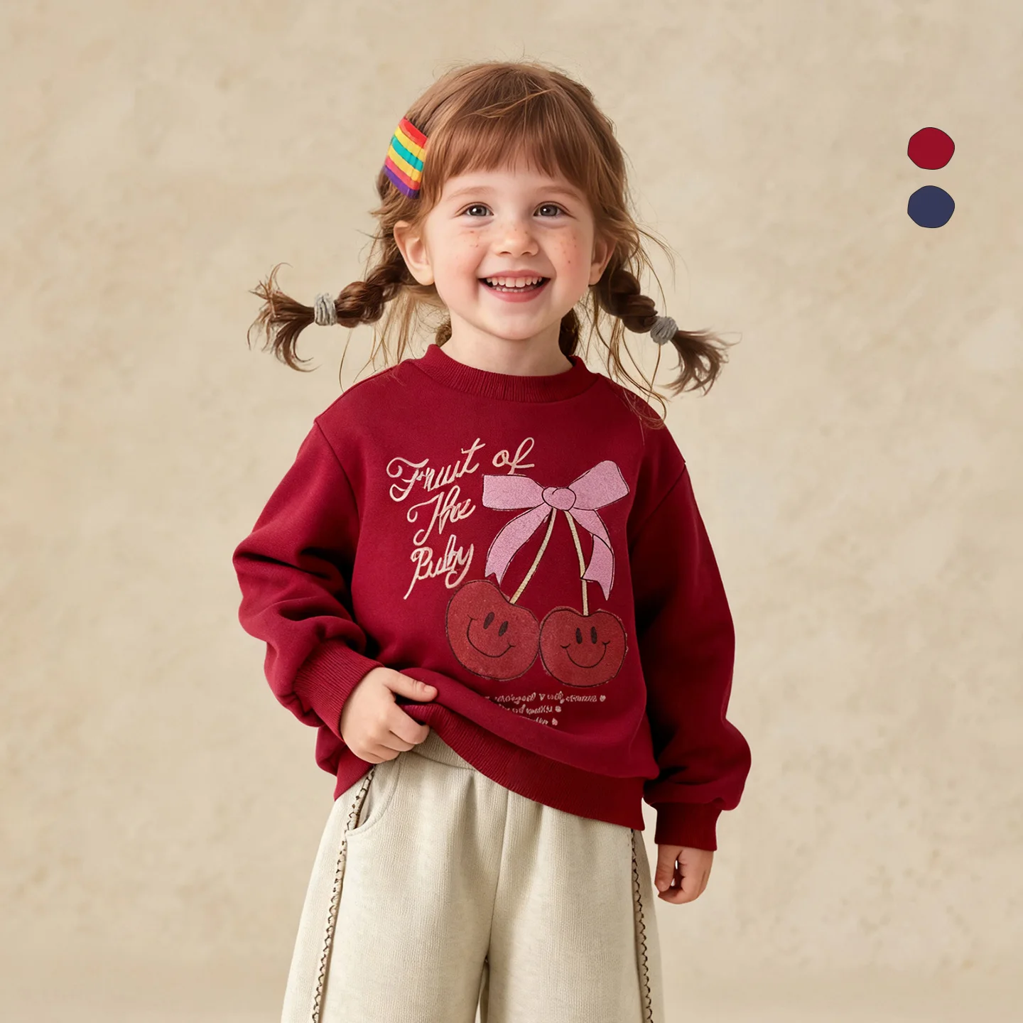 Amila Kids Winter Round Neck Pullover Hoodie With Plush Lining For Warmth, Fun Print Pattern, Loose Dark Red And Navy Blue
Amila Kids Winter Round Neck Pullover Hoodie With Plush Lining For Warmth, Fun Print Pattern, Loose Dark Red And Navy Blue