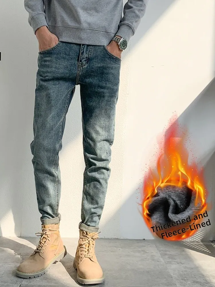 Men's Slim Fit Jeans Fce Lined Casual Versatile Straight Leg American Sle Winter Faion Trendy Brand Jeans Cotton Polye...
Men's Slim Fit Jeans Fce Lined Casual Versatile Straight Leg American Sle Winter Faion Trendy Brand Jeans Cotton Polye...