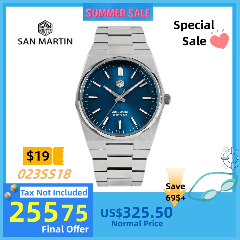 San Martin 40mm Miyota 9015 Mechanical Watches Waterproof Wrist Watch For Men Luxury Relogio Casual Clock Luminous 10Bar SN0023
San Martin 40mm Miyota 9015 Mechanical Watches Waterproof Wrist Watch For Men Luxury Relogio Casual Clock Luminous 10Bar SN0023