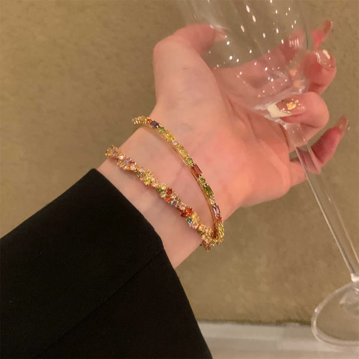 Fashion Colorful Crystal Zircon Bracelet for Women Girls Luxury Adjustable Opening Bracelet Bangle Wedding Charm Jewelry Gifts
Fashion Colorful Crystal Zircon Bracelet for Women Girls Luxury Adjustable Opening Bracelet Bangle Wedding Charm Jewelry Gifts