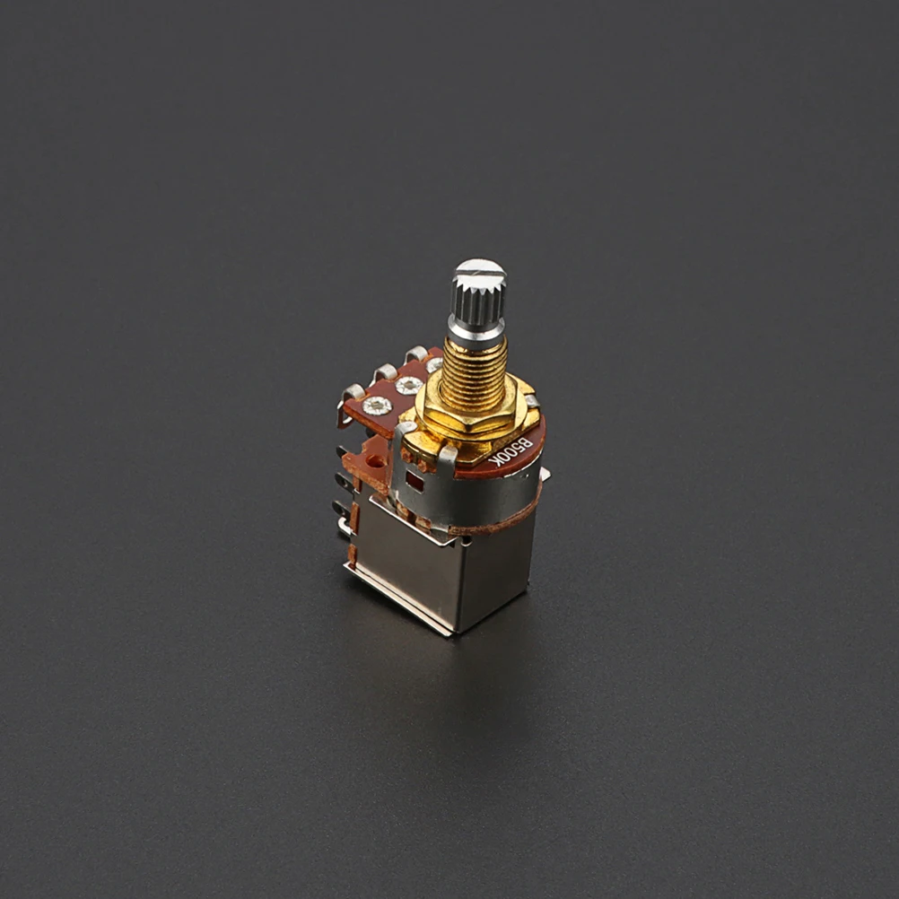 Push Potentiometer 500K Linear Taper Replacement Metal Volume Tone Control For Electric Guitar Split Shaft Small Potentiometer
Push Potentiometer 500K Linear Taper Replacement Metal Volume Tone Control For Electric Guitar Split Shaft Small Potentiometer