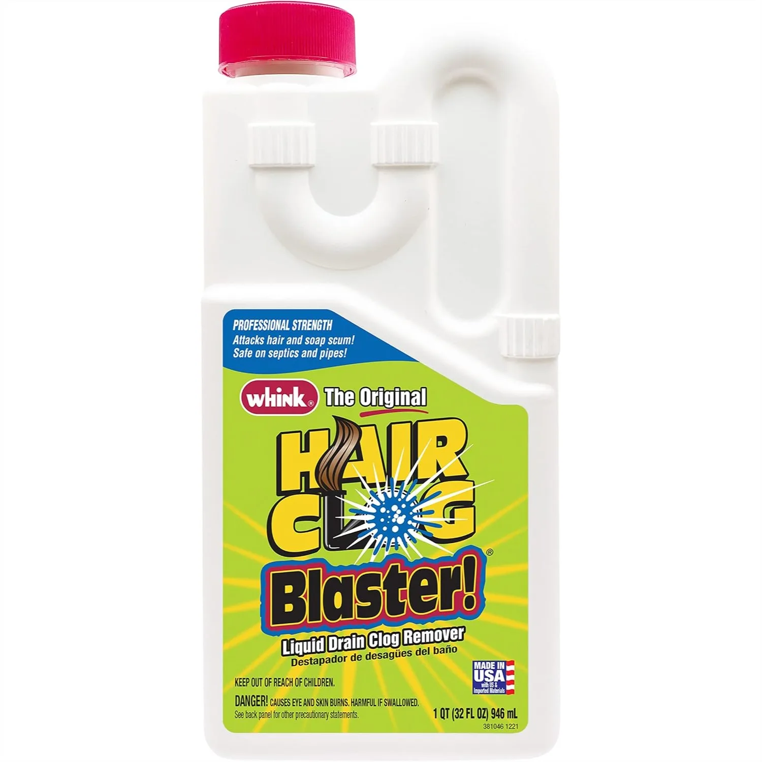 Hair Clog Blaster Drain Cleaner for Shower and Sink, 32 Ounce
Hair Clog Blaster Drain Cleaner for Shower and Sink, 32 Ounce