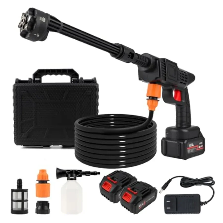 Беспроводная мойка высокого давления с насадкой 6 в 1, портативный пистолет-распылитель воды с пенопластовой пушкой, электрическая струйная мойка высокого давления 600PSI, аккумулятор
Беспроводная мойка высокого давления с насадкой 6 в 1, портативный пистолет-распылитель воды с пенопластовой пушкой, электрическая струйная мойка высокого давления 600PSI, аккумулятор