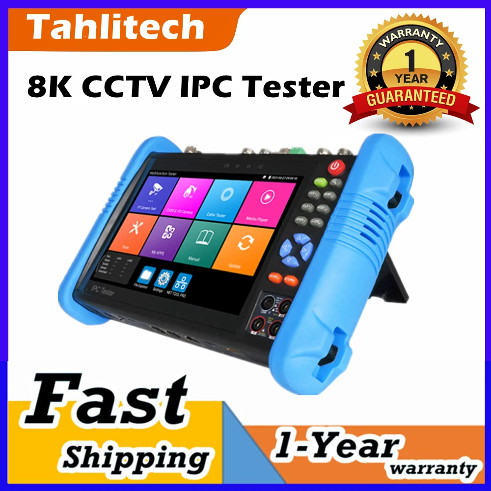 Camera Tester 7" Touch Screen 8K IPC AHD TVI CVI Camera Tester SFP/PoE++Power Output/VGA/ HDMI Wifi RJ45 TDR Network Cable Test
Camera Tester 7" Touch Screen 8K IPC AHD TVI CVI Camera Tester SFP/PoE++Power Output/VGA/ HDMI Wifi RJ45 TDR Network Cable Test