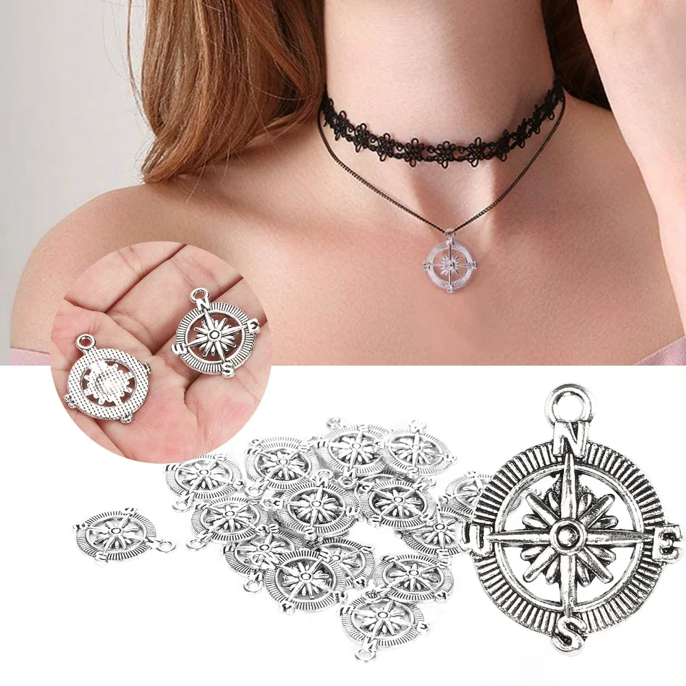 20pcs Jewelry Accessories Ancient Compass Pendant Silver Alloy Anchor Pendant 30 X 25MM DIY Materials Bracelet DIY
20pcs Jewelry Accessories Ancient Compass Pendant Silver Alloy Anchor Pendant 30 X 25MM DIY Materials Bracelet DIY