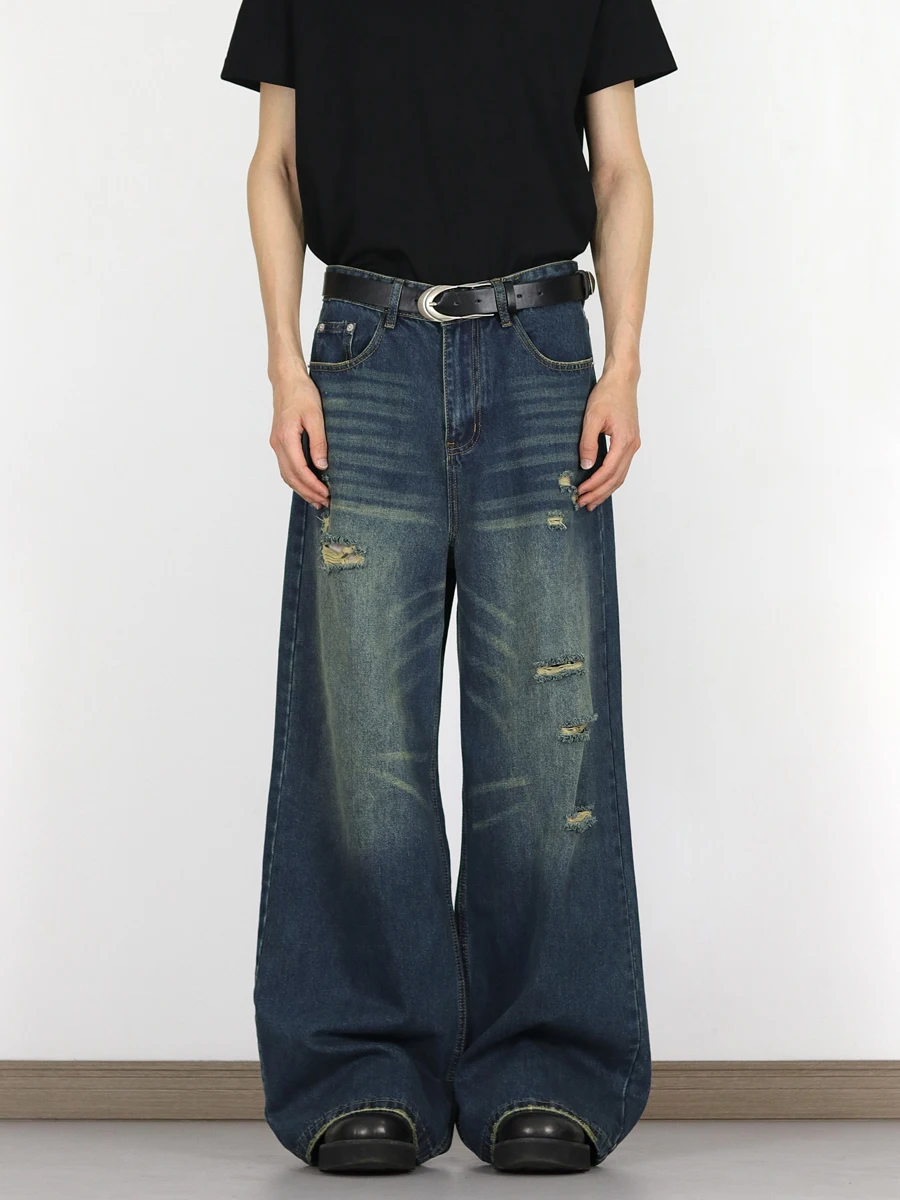 Мешковатые мужские джинсы в американском стиле ретро, свободные прямые брюки длиной до пола, повседневные прямые длинные брюки-трубы
Мешковатые мужские джинсы в американском стиле ретро, свободные прямые брюки длиной до пола, повседневные прямые длинные брюки-трубы