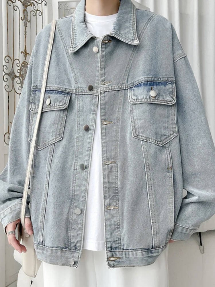 Мужская джинсовая куртка в американском стиле, молодежная, весенне-осенняя, с воротником, модная, винтажная, рабочая, свободного кроя, с длинными рукавами, ветрозащитная
Мужская джинсовая куртка в американском стиле, молодежная, весенне-осенняя, с воротником, модная, винтажная, рабочая, свободного кроя, с длинными рукавами, ветрозащитная