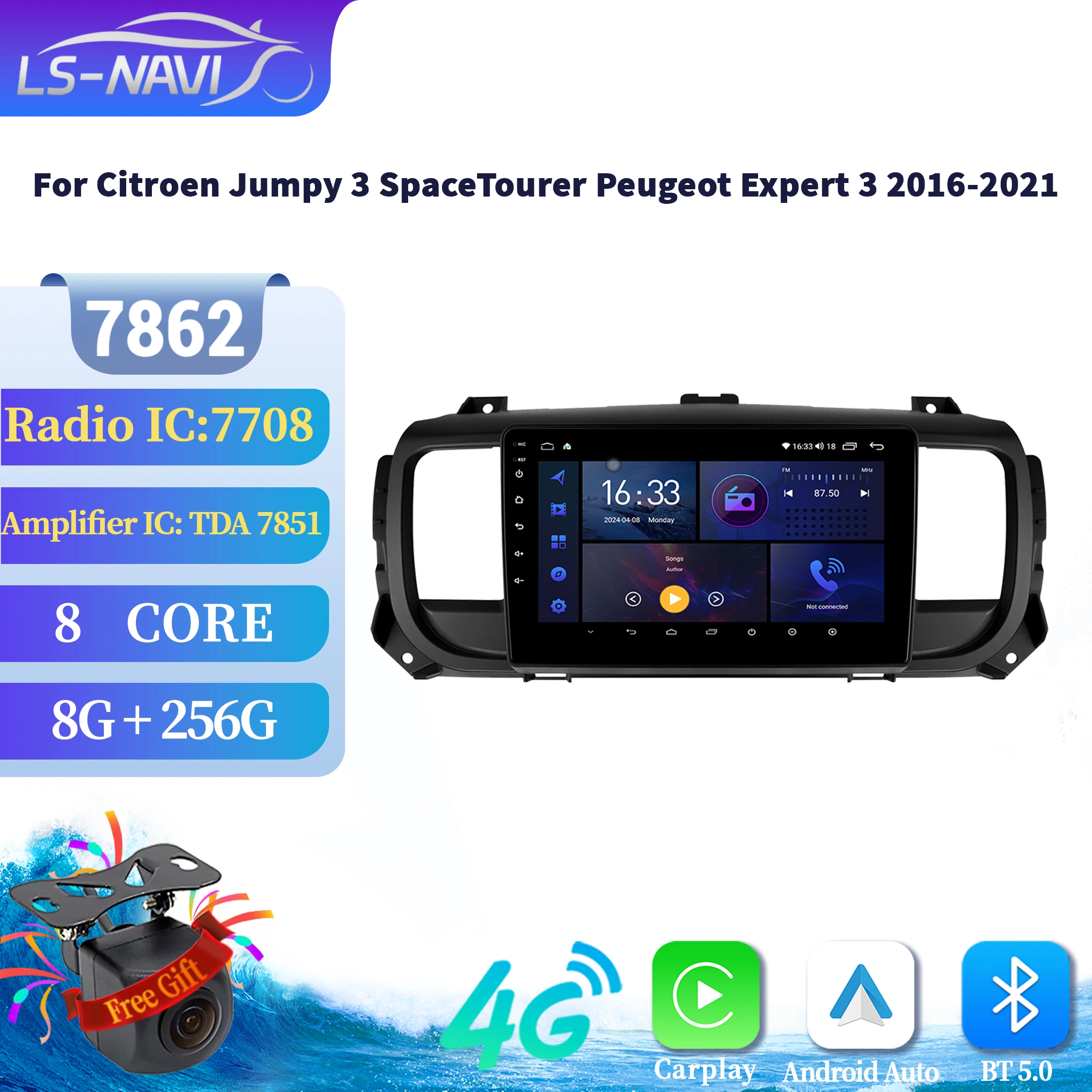 For Citroen Jumpy 3 SpaceTourer Peugeot Expert 3 2016-2021 Android 14 Navigation Car Radio Carplay Multimedia 2K QLED Screen
For Citroen Jumpy 3 SpaceTourer Peugeot Expert 3 2016-2021 Android 14 Navigation Car Radio Carplay Multimedia 2K QLED Screen