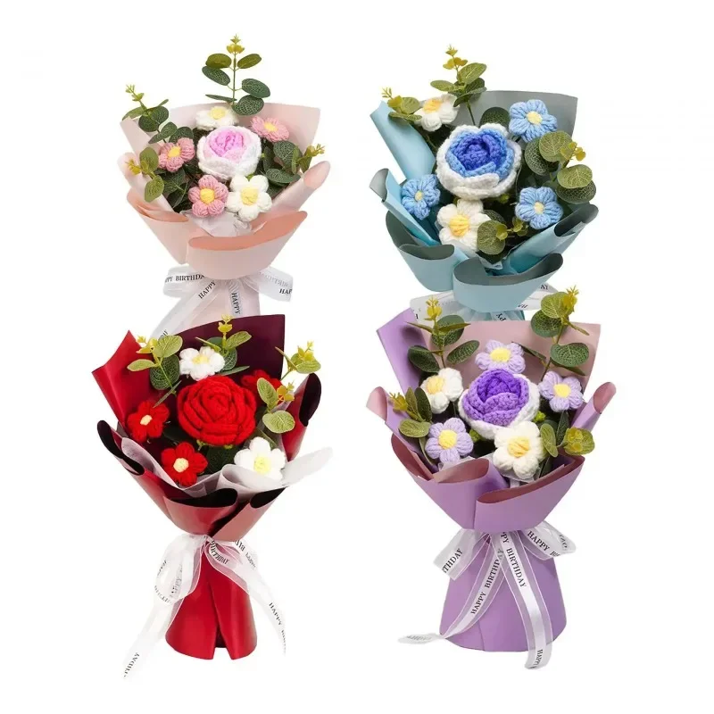Knitted Flower Finished Home Decoration Crochet Flower Bouquet for Teacher’ Day Birthday Anniversary Thanksgiving Day Women
Knitted Flower Finished Home Decoration Crochet Flower Bouquet for Teacher’ Day Birthday Anniversary Thanksgiving Day Women