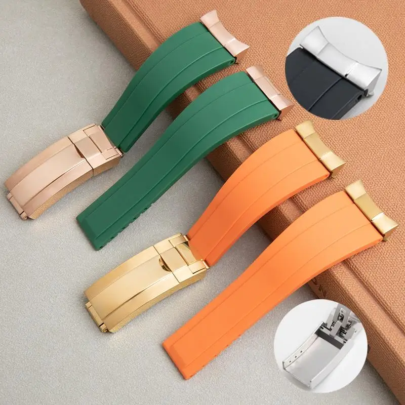 ONECMN 22mm Soft Rubber Watchband With Curved End Link For Rolex Strap For Deepsea Sea-Dweller Sky Dweller Watchband Fold
ONECMN 22mm Soft Rubber Watchband With Curved End Link For Rolex Strap For Deepsea Sea-Dweller Sky Dweller Watchband Fold
