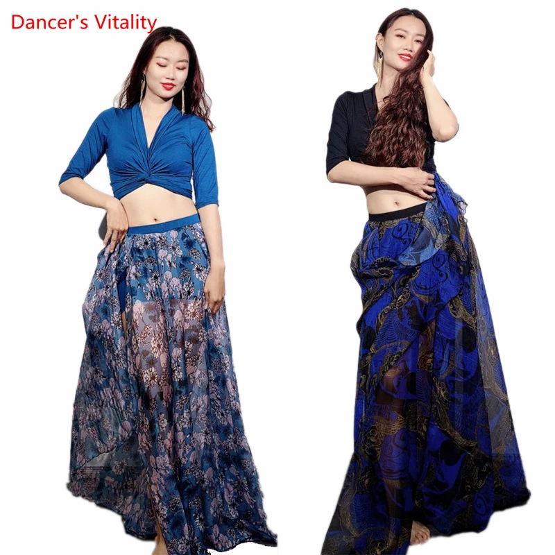 Belly Dance Training Suit Modal Half Sleeves Top+Printed Large Long Skirt 2pcs for Women Belly Dancing Exotic Dancewear
Belly Dance Training Suit Modal Half Sleeves Top+Printed Large Long Skirt 2pcs for Women Belly Dancing Exotic Dancewear