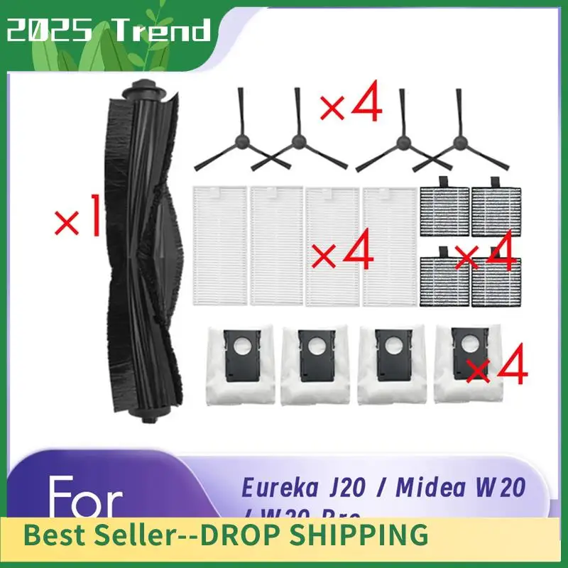 For Eureka J20 / Midea W20 / W20 Pro Robot Vacuum Main Side Brush Filter Ultra Durable Accessories Essential Vacuum Accessories
For Eureka J20 / Midea W20 / W20 Pro Robot Vacuum Main Side Brush Filter Ultra Durable Accessories Essential Vacuum Accessories