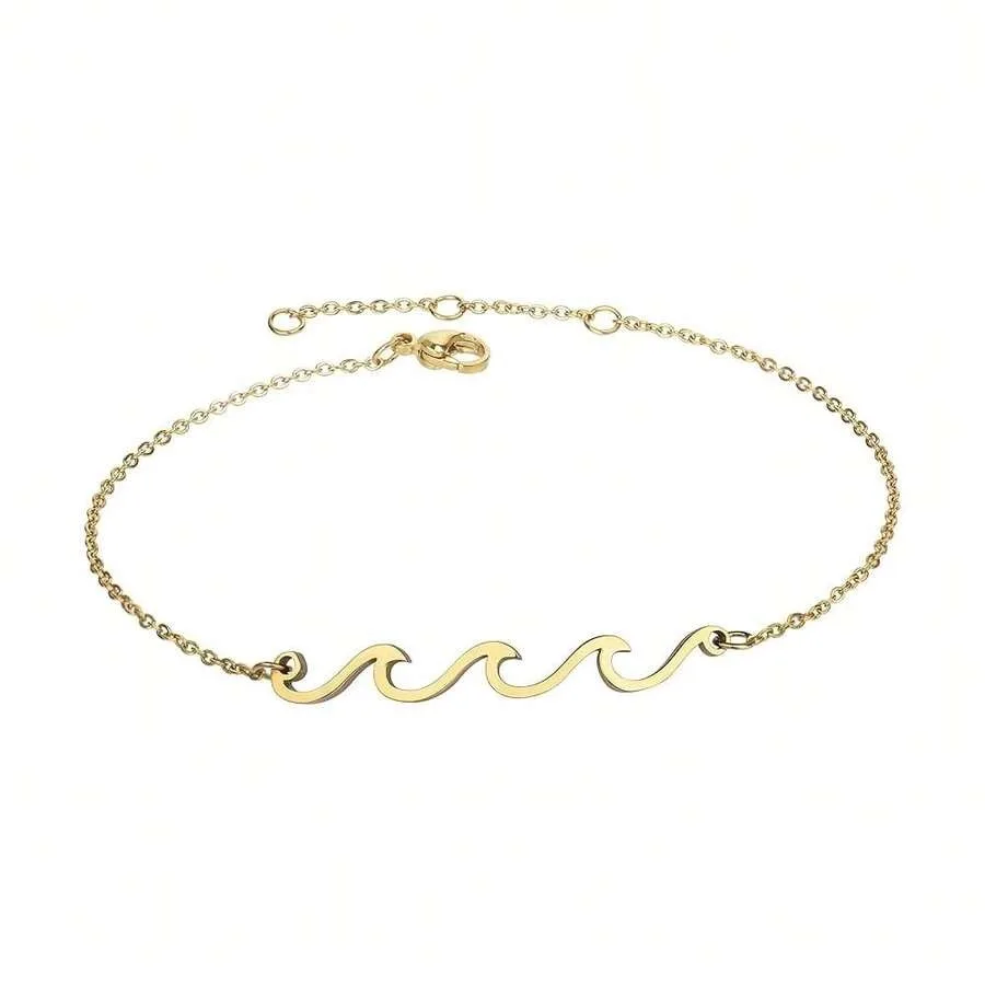 Wave Anklet For Women Gold Silver Plated Beach Ankle Bracelets Ocean Wave Boho Anklets Adjustable Summer Foot Jewelry For Women
Wave Anklet For Women Gold Silver Plated Beach Ankle Bracelets Ocean Wave Boho Anklets Adjustable Summer Foot Jewelry For Women