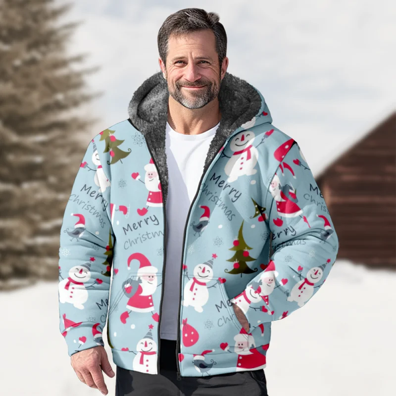 Christmas Creative Cotton Coat Hooded Sweater Casual Print Men's Fur Loop Arctic Velvet Zipper Patch Pocket Hooded Sweater a10
Christmas Creative Cotton Coat Hooded Sweater Casual Print Men's Fur Loop Arctic Velvet Zipper Patch Pocket Hooded Sweater a10