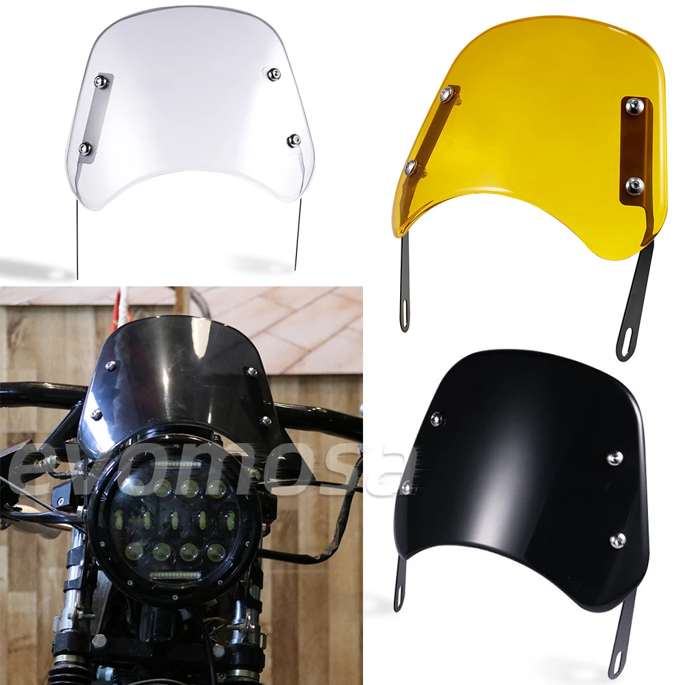 4 colors Motorcycle Windshield Wind Deflector Windscreen Universal for Harley Honda Yamaha Kawasaki Suzuki 6.5"-9.45" Headlight
4 colors Motorcycle Windshield Wind Deflector Windscreen Universal for Harley Honda Yamaha Kawasaki Suzuki 6.5"-9.45" Headlight