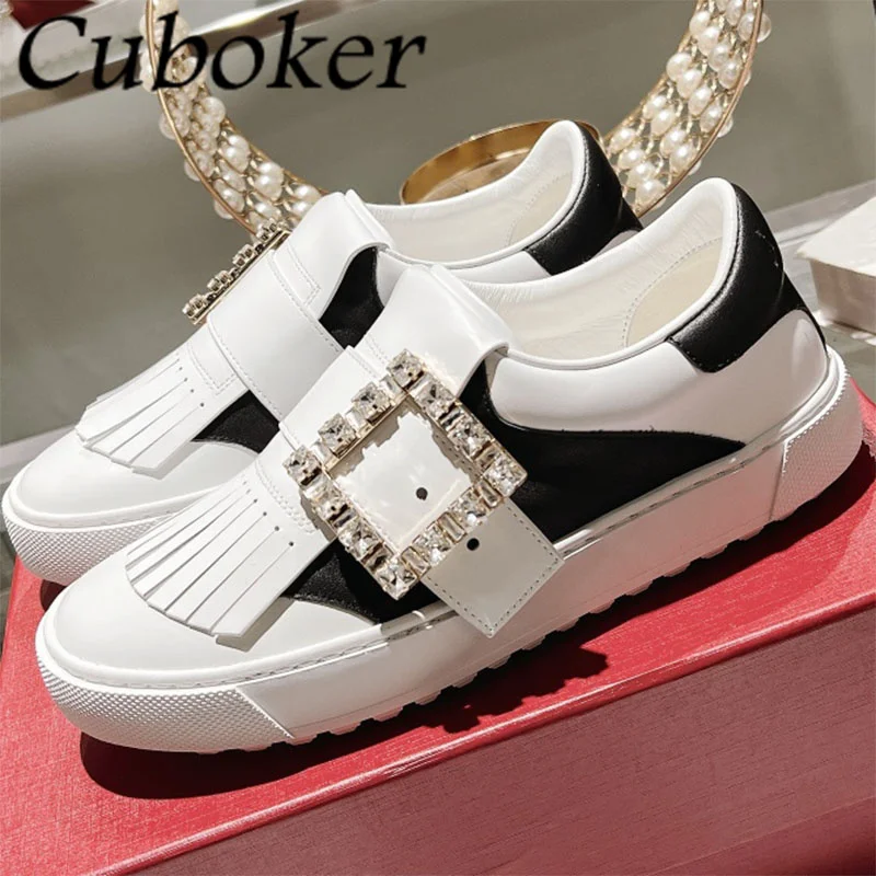 Fashion Brand Luxury Square Crystal Sneakers Women Real Leather Flat Causal Shoes Ladies Spring Trainers Runners Shoes Female
Fashion Brand Luxury Square Crystal Sneakers Women Real Leather Flat Causal Shoes Ladies Spring Trainers Runners Shoes Female