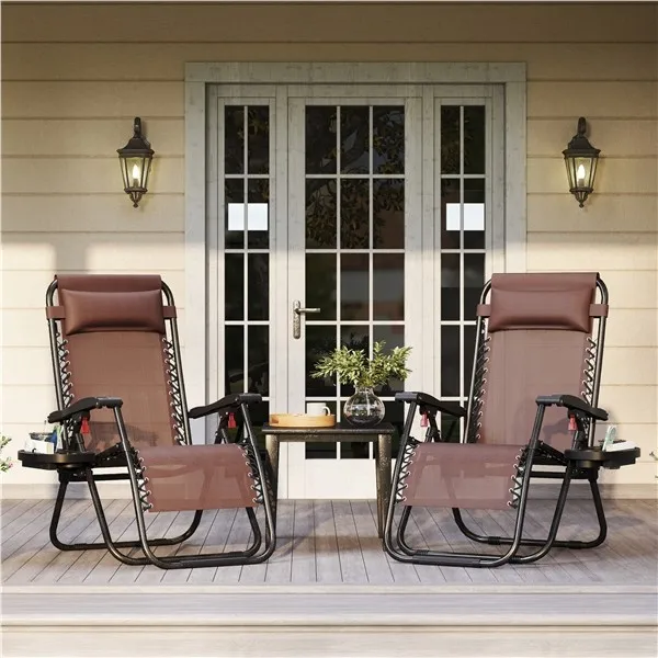 2pcs 26in Outdoor Zero Gravity Recliners Patio Lounge Camping Chair with Pillow
2pcs 26in Outdoor Zero Gravity Recliners Patio Lounge Camping Chair with Pillow