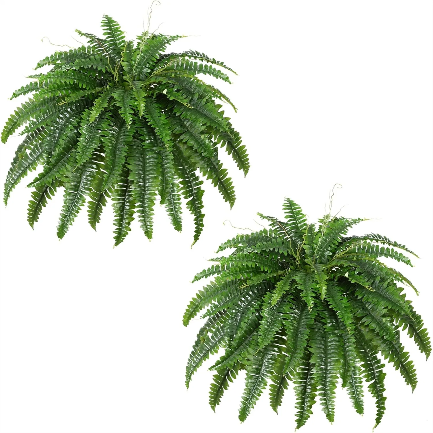 Artificial Boston Fern Bush Set of 2, 45 Inch Large Faux Ferns for Outdoors, UV Resistant Realistic Silk Plants for Home Office
Artificial Boston Fern Bush Set of 2, 45 Inch Large Faux Ferns for Outdoors, UV Resistant Realistic Silk Plants for Home Office