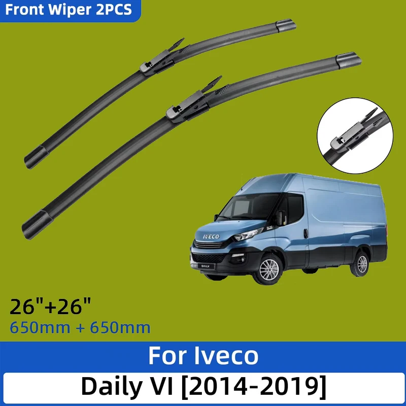 2PCS For Iveco Daily VI 2014-2019 26"+26" Front Wiper Blades Windshield Windscreen Window Cutter Accessories 2016 2017 2018 2019
2PCS For Iveco Daily VI 2014-2019 26"+26" Front Wiper Blades Windshield Windscreen Window Cutter Accessories 2016 2017 2018 2019