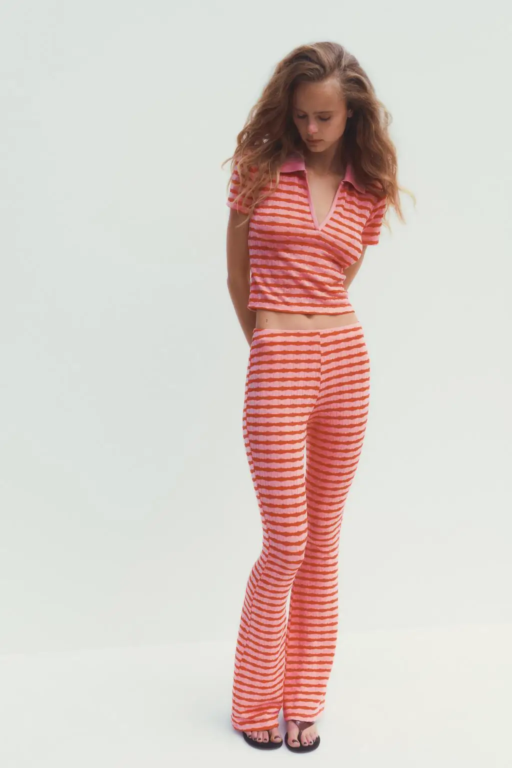 YY26154 ZA25 Summer New Women's Jacquard High Waist Elastic Striped Casual Bellbottom Pants 5039362
YY26154 ZA25 Summer New Women's Jacquard High Waist Elastic Striped Casual Bellbottom Pants 5039362
