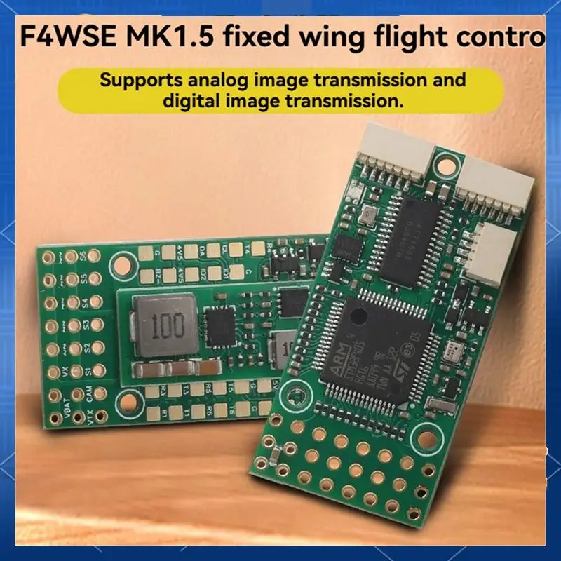 Контроллер полета F4WSE MK1.5, фиксированное крыло, 2-6S, поддержка аналогового/цифрового VTX Ardupilot/INAV, прошивка для радиоуправляемого самолета FPV
Контроллер полета F4WSE MK1.5, фиксированное крыло, 2-6S, поддержка аналогового/цифрового VTX Ardupilot/INAV, прошивка для радиоуправляемого самолета FPV