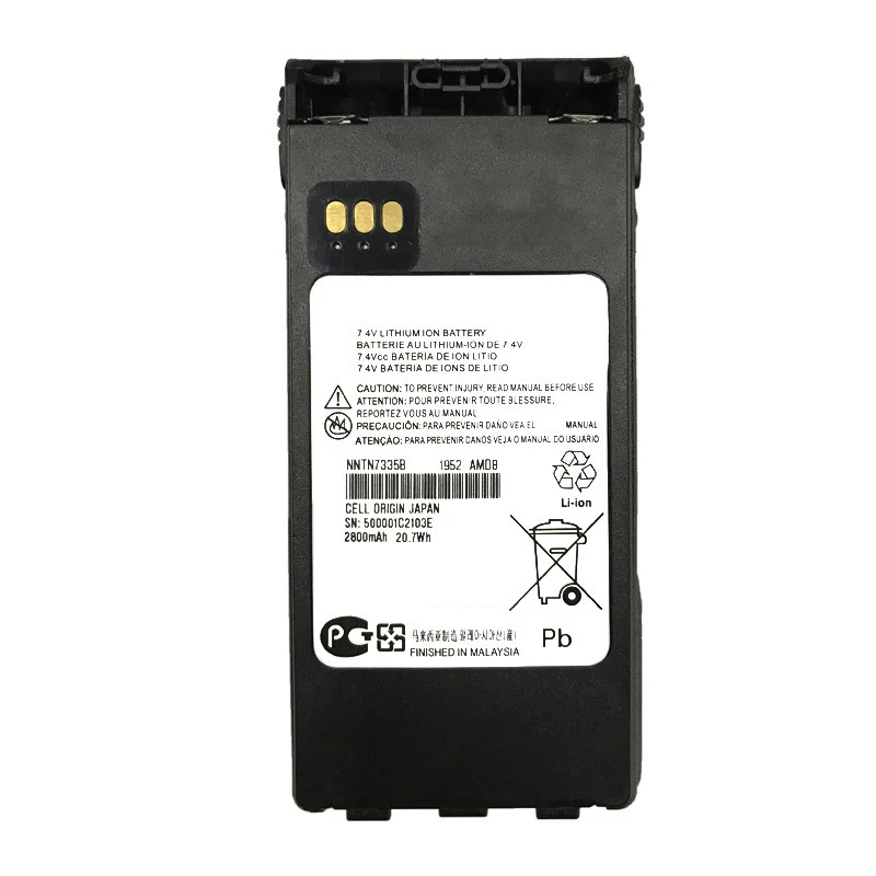 NNTN7335B Батарея для рации Литий-ионный аккумулятор большой емкости для Motorolo XTS1500 XTS2500 PR1500 MT1500 Батарея для двусторонней радиосвязи
NNTN7335B Батарея для рации Литий-ионный аккумулятор большой емкости для Motorolo XTS1500 XTS2500 PR1500 MT1500 Батарея для двусторонней радиосвязи