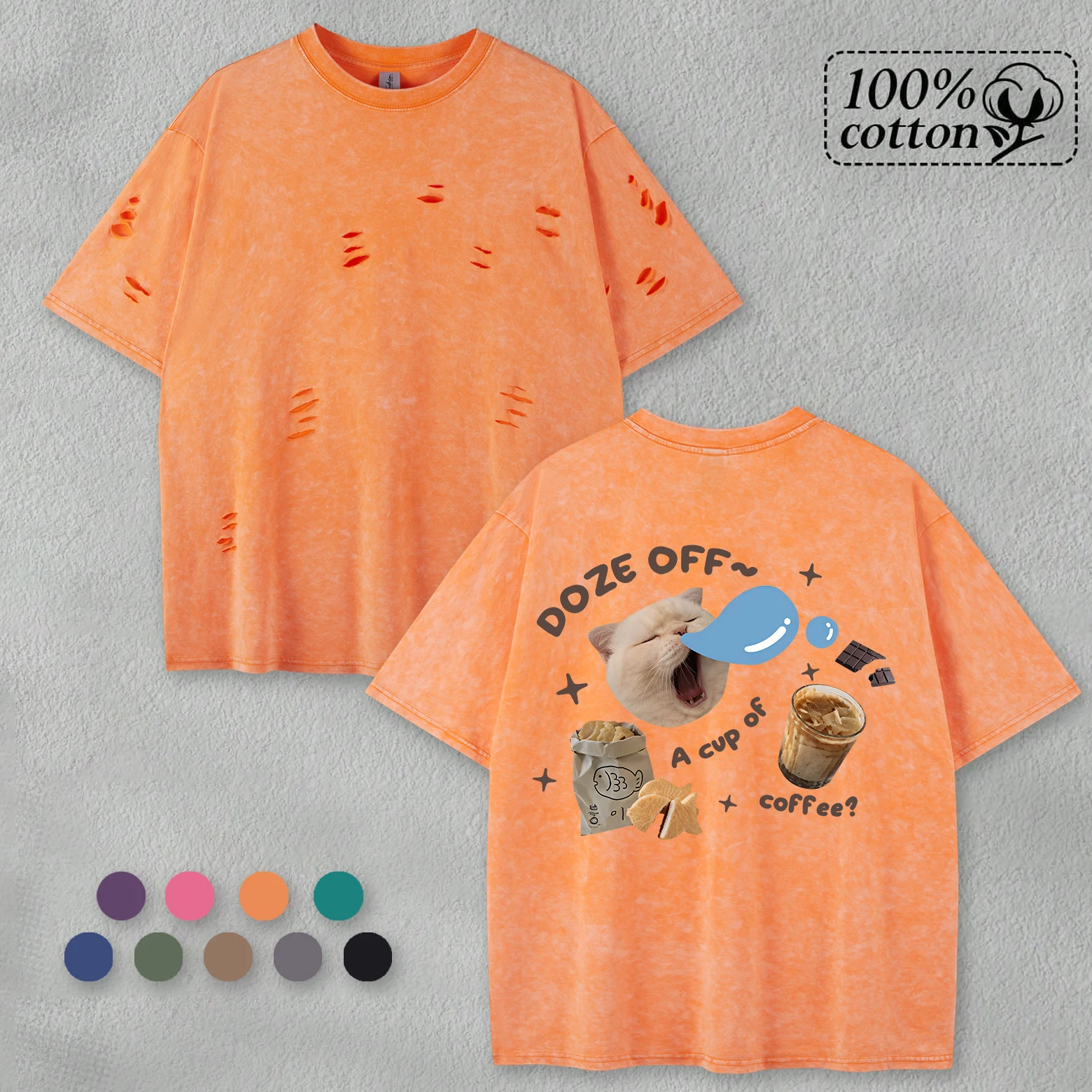 Sleepy Cat, милая потертая футболка в стиле ретро в стиле ретро, мужские летние модные топы, хлопковая свободная одежда, мягкие футболки унисекс
Sleepy Cat, милая потертая футболка в стиле ретро в стиле ретро, мужские летние модные топы, хлопковая свободная одежда, мягкие футболки унисекс