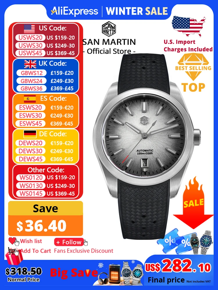 San Martin FKM SN0144 JianZhan Dial Gada 36/39/42mm Men's Luxury Dress Automatic Mechanical Watch Miyota 9015 Original Design
San Martin FKM SN0144 JianZhan Dial Gada 36/39/42mm Men's Luxury Dress Automatic Mechanical Watch Miyota 9015 Original Design