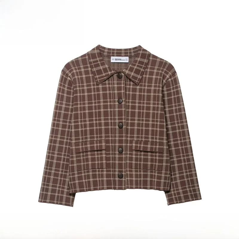 EVEA New Women's Knitted Plaid Jacket Autumn Winter Fashion Versatile 4192145 Polyester Fiber Loose Fit Short Style Button Cl...
EVEA New Women's Knitted Plaid Jacket Autumn Winter Fashion Versatile 4192145 Polyester Fiber Loose Fit Short Style Button Cl...