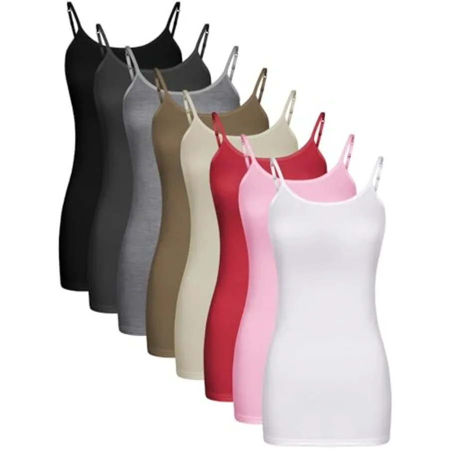 Geyoga Long Tank Tops for Women, Long Camisoles Workout Tops Adjustable Spaghetti Strap Women's Camis Undershirts
Geyoga Long Tank Tops for Women, Long Camisoles Workout Tops Adjustable Spaghetti Strap Women's Camis Undershirts