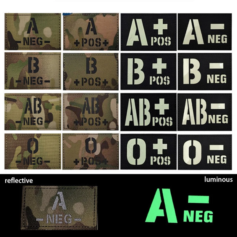 3D embroidery Blood Type Patch 8 Types Night Luminous Hook Loop Stickers First Aid Medical Badges for Military Uniforms Bags
3D embroidery Blood Type Patch 8 Types Night Luminous Hook Loop Stickers First Aid Medical Badges for Military Uniforms Bags