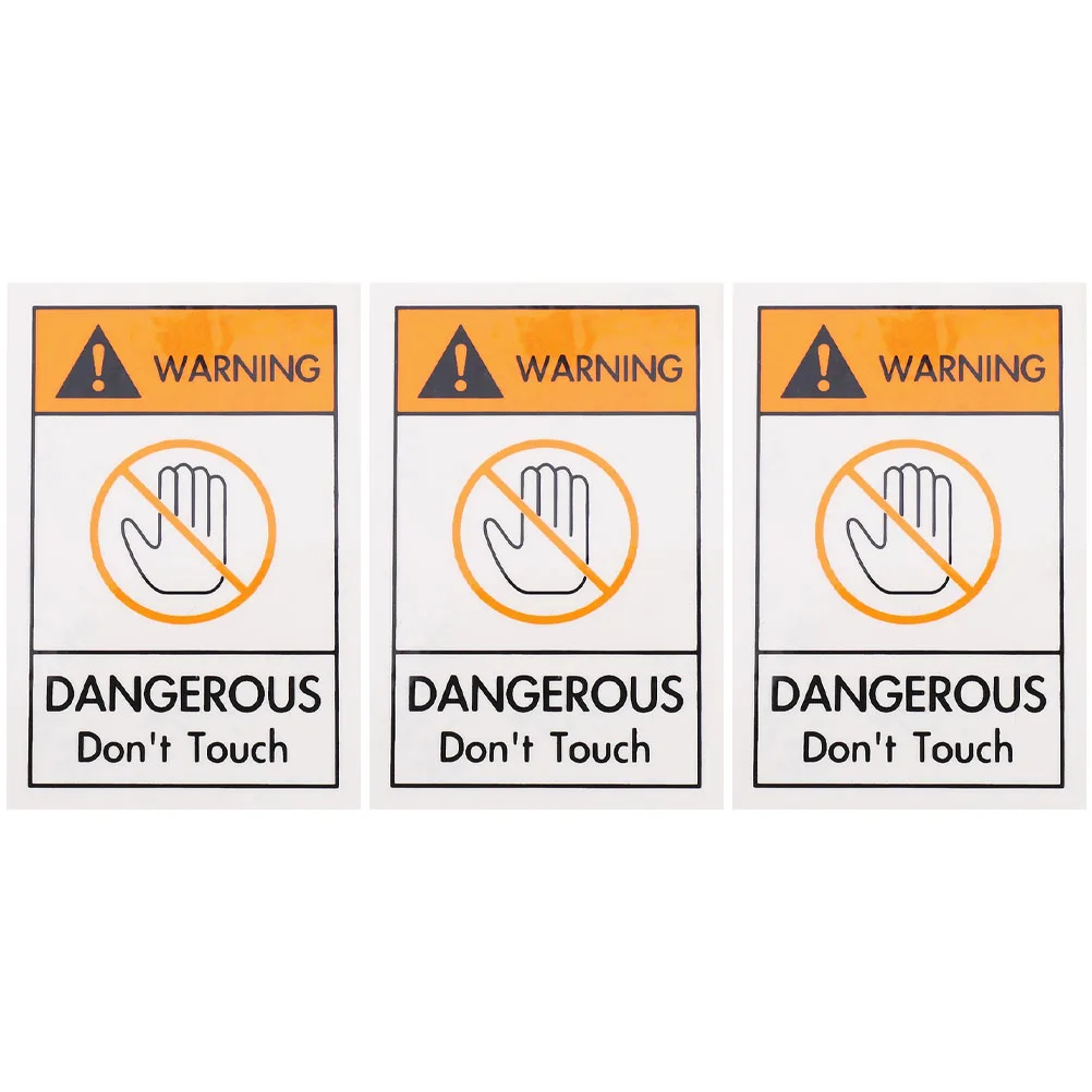 3pcs Warning Sign Stickers Do Not Touch Safety Decal Peel Stick Caution Labels Traffic Security Machine Danger 
3pcs Warning Sign Stickers Do Not Touch Safety Decal Peel Stick Caution Labels Traffic Security Machine Danger