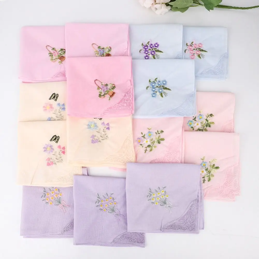 Elegant Cotton Square Handkerchief Reusable Soft Lace Flower Hanky Embroidered Floral Cloth For Women
Elegant Cotton Square Handkerchief Reusable Soft Lace Flower Hanky Embroidered Floral Cloth For Women