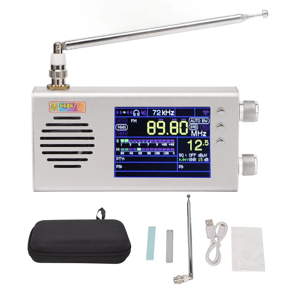 TEF6686 Plus Full Band Radio Receiver Portable Digital AM FM Stereo Radio With 3.2 Inch LCD Screen 7000mAh Battery Dual Speaker
TEF6686 Plus Full Band Radio Receiver Portable Digital AM FM Stereo Radio With 3.2 Inch LCD Screen 7000mAh Battery Dual Speaker