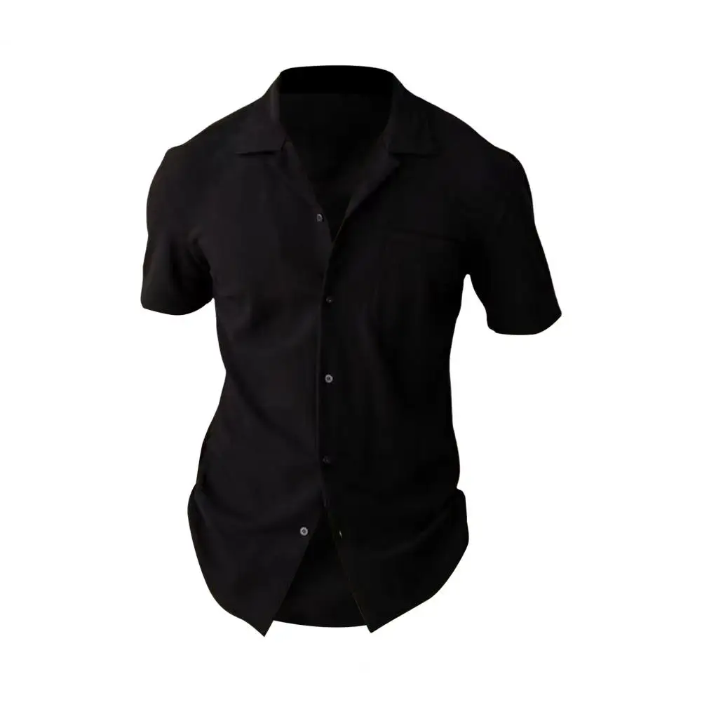Casual Daily Style Men Shirt Retro Loose Men's Shirt Solid Color Short Sleeves Turn-down Collar for Street Style Workwear
Casual Daily Style Men Shirt Retro Loose Men's Shirt Solid Color Short Sleeves Turn-down Collar for Street Style Workwear