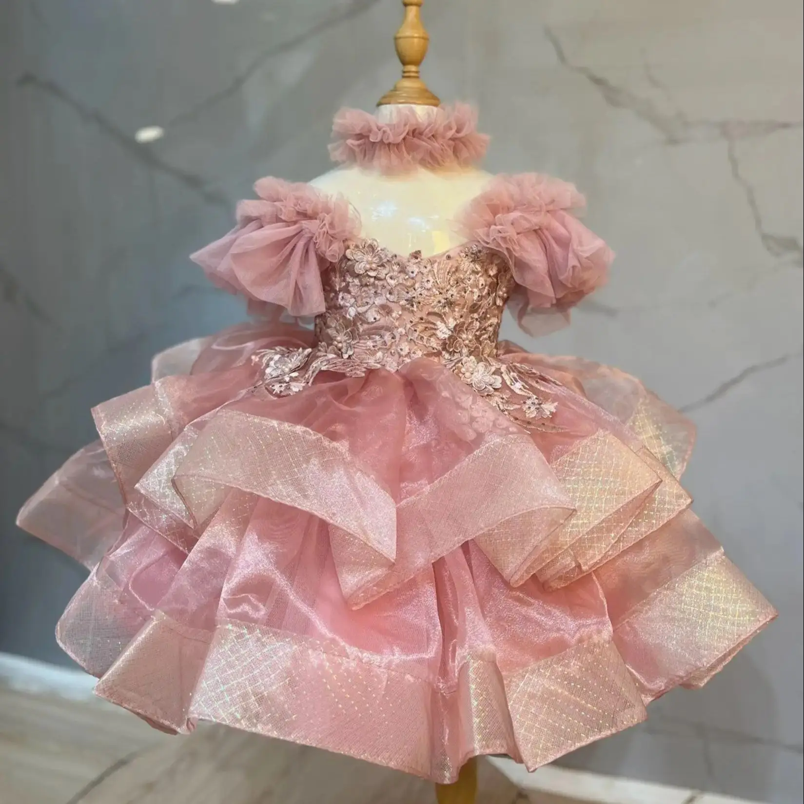 Light Pink Girl's Birthday Party Dresses Customized Ball Gown Appliqued Flower Girl Dress Princess Baby Kids Pageant Gowns
Light Pink Girl's Birthday Party Dresses Customized Ball Gown Appliqued Flower Girl Dress Princess Baby Kids Pageant Gowns
