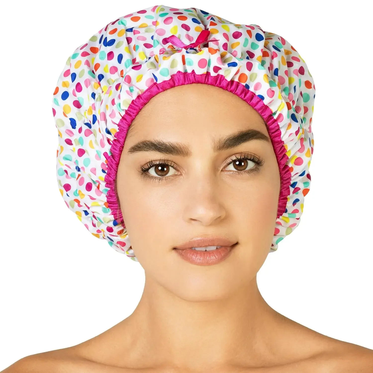 Oversized Waterproof Shower Cap with PEVA Lining and Elastic Band for All Hair Lengths
Oversized Waterproof Shower Cap with PEVA Lining and Elastic Band for All Hair Lengths