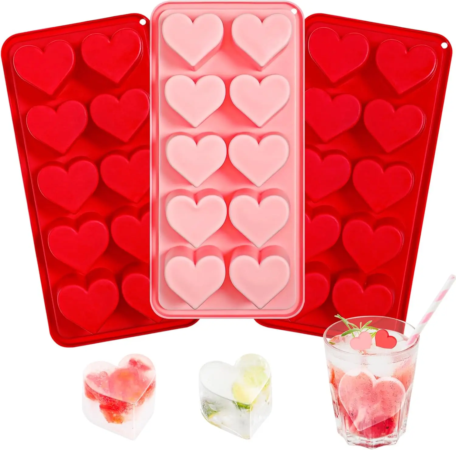 10Grid Heart-Shaped Ice Cube Mold Valentine's Day Heart-Shaped Silicone Mold Chocolate Ice Cube Candy Whiskey Ice Cube Tray
10Grid Heart-Shaped Ice Cube Mold Valentine's Day Heart-Shaped Silicone Mold Chocolate Ice Cube Candy Whiskey Ice Cube Tray