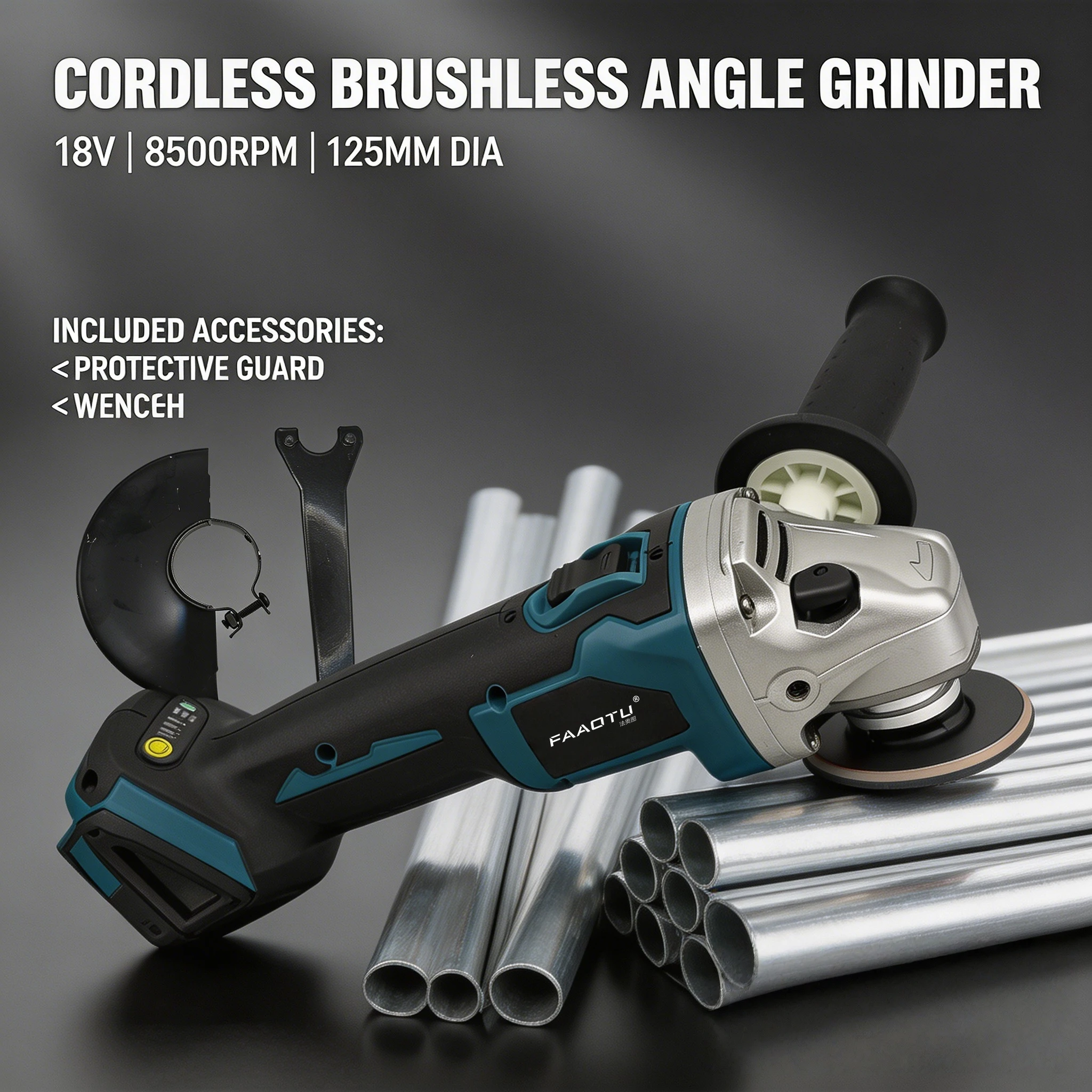 FAAOTU 504 Brushless Angle Grinder - Same Quality & Performance as MT, High Power & Durable Suitable for MT battery NO battery
FAAOTU 504 Brushless Angle Grinder - Same Quality & Performance as MT, High Power & Durable Suitable for MT battery NO battery
