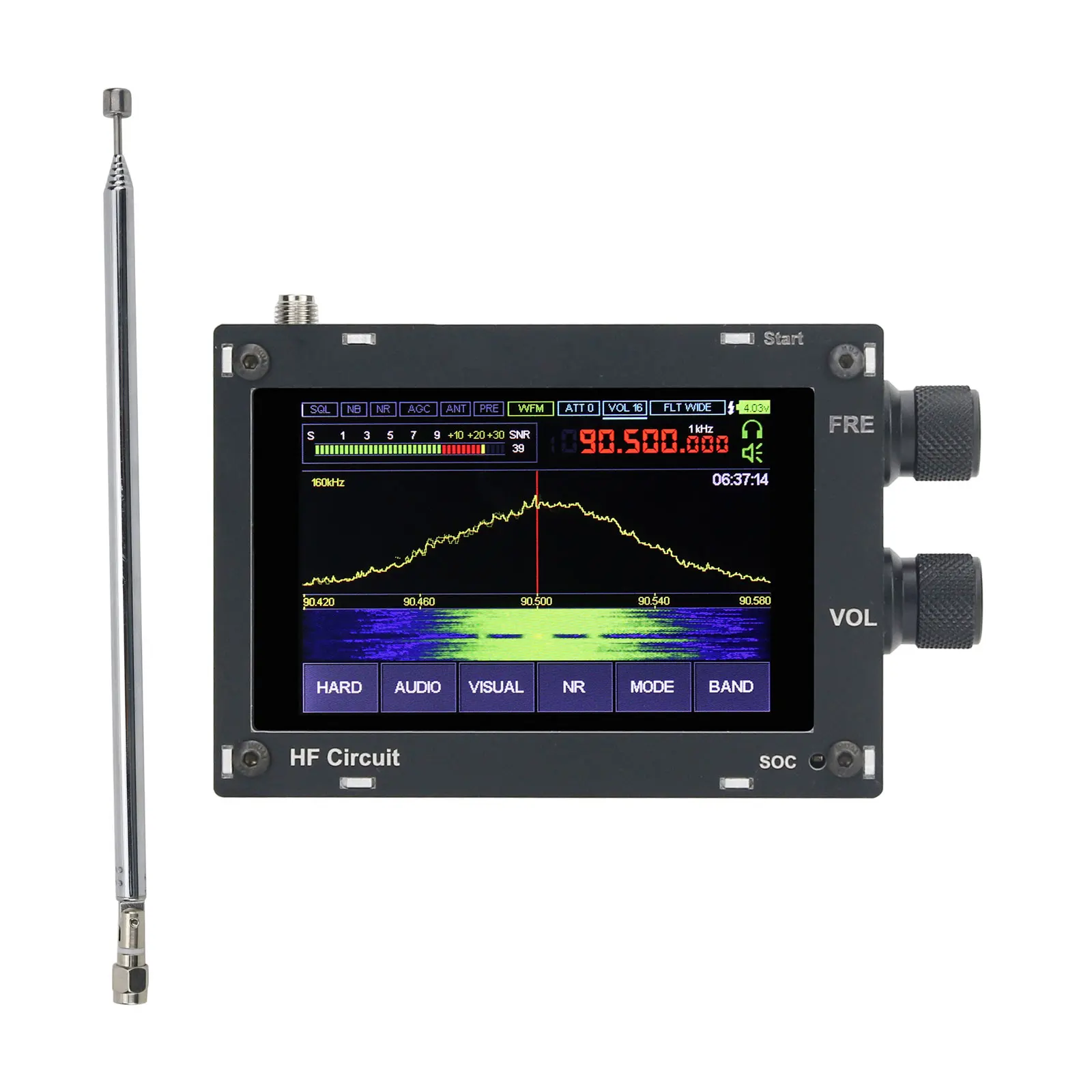 Hifi Audio HamGeek Malachite-DSP1 SDR 50KHz-2GHZ AM/SSB/NFM/WFM DSP SDR Receiver SDR Radio with Speaker
Hifi Audio HamGeek Malachite-DSP1 SDR 50KHz-2GHZ AM/SSB/NFM/WFM DSP SDR Receiver SDR Radio with Speaker