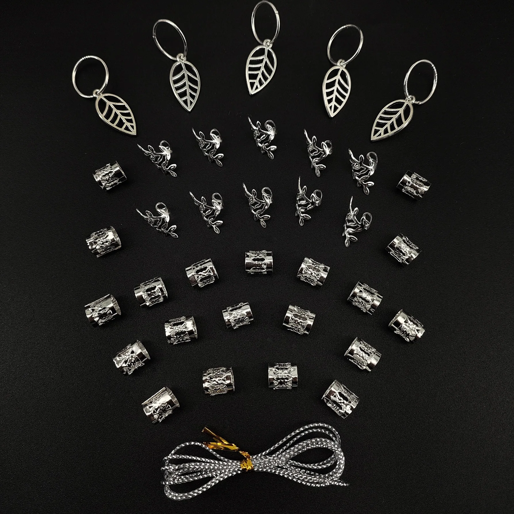 36PCS Metal Leaf Braid Rings for Dreadlock Hair Women Girls Accessories Nature Vintage Decor Portable Premium
36PCS Metal Leaf Braid Rings for Dreadlock Hair Women Girls Accessories Nature Vintage Decor Portable Premium