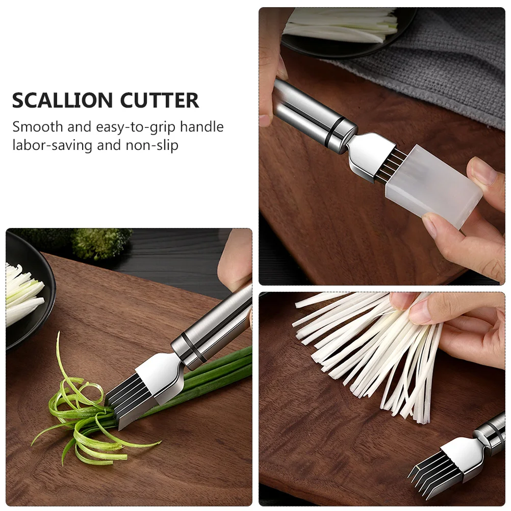 1pc Scallion Vegetable Slicer Onion Chopper Kitchen Tool Green Onion Slicing Knife Multifunctional Vegetable for Chili
1pc Scallion Vegetable Slicer Onion Chopper Kitchen Tool Green Onion Slicing Knife Multifunctional Vegetable for Chili